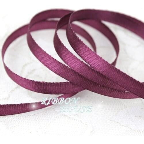 25 yards/roll ) 1/4" (6mm) Red Sauce Single Face Satin Ribbon Webbing Decoration Gift Christmas Ribbons Wholesale