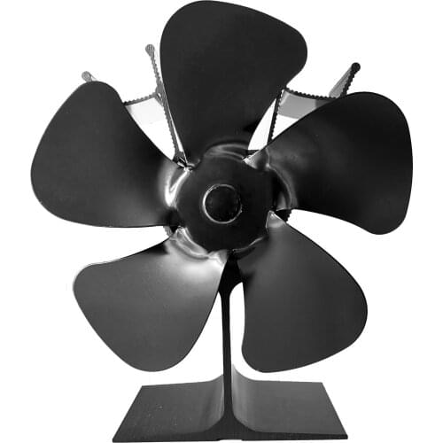 5 Blades Wood Stove Fan Heat Powered Fireplace Fan for Burner