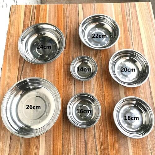 6pcs/set stainless steel Bowl set Decoration Fruit Salad fast food Noodle Rice Bowl Fruit Bowls Decorative Bowl kitchen utensils