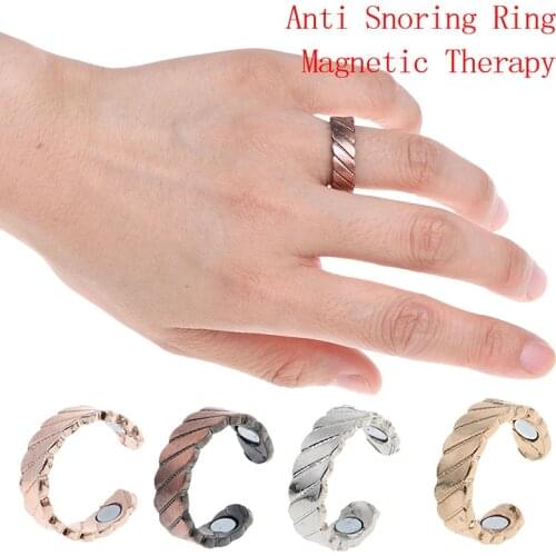 Anti Snore Ring Magnetic Therapy Acupressure Treatment Sleeping Aid Against Snoring Device Snore Stopper Finger Ring