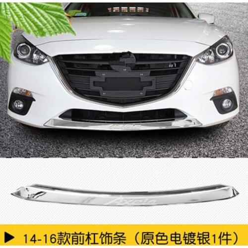 Auto parts ABS Chrome Carbon fiber Front Grille Around Trim Racing Grills Trim Car-styling fit For Mazda3 Axela 2014 2015 2016