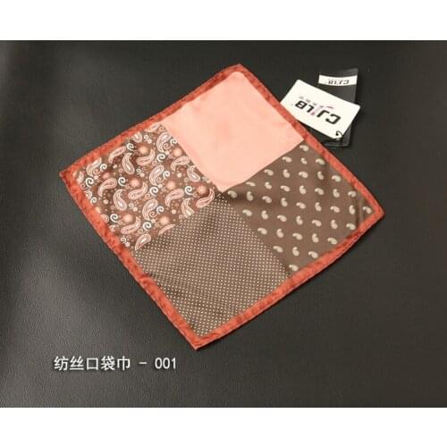 Business casual all-match mens suit silk spinning printing square scarf wholesale custom spot suit pocket square