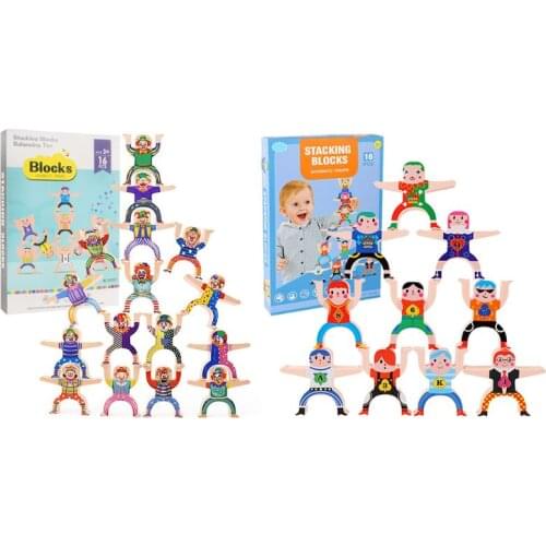 Hercules Acrobatic Troupe Villain Children Puzzle DIY Stacking Building Blocks