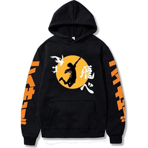 2020 Harajuku Haikyuu Unisex Hoodies Japanese Anime Volleyball Printed Mens Hoodie Streetwear Hip Hop Hoodie
