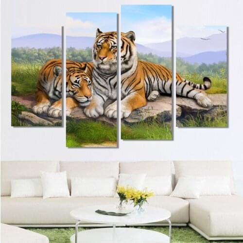 JIE DO ART HD print painting dog seascape painting on canvas Hand drawn cute animals drawing living room home decor