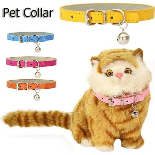Candy Color Neck Strap Safety Adjustable Buckle Cute Cat Dog Pets Collar Cute Pet Supply Big Bell Neck Ring Customizable DIY