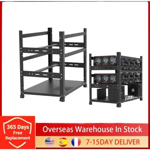 Open Mining Rig Frame 12 GPU Mining Case Rack Motherboard Bracket ETH/ETC/ZEC Ether Accessory Tool 3 Layers Mineria Farm