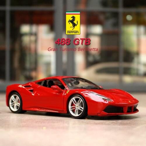 Bburago 1:24 Ferrari 488 GTB Car Model Die-casting Metal Model Children Toy Boyfriend Gift Simulated Alloy Car Collection