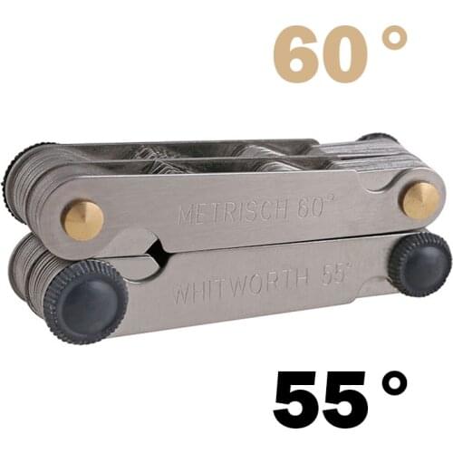 New 60 And 55 Degree Whitworth Metric Screw Thread Pitch Gauge Blade Gage For Measuring Tool