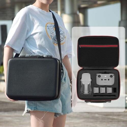 Portable Storage Bag for DJI Mavic Air 2 Carrying Case PU/Nylon Shoulder Packet Handbag Protective Box Drone Accessory