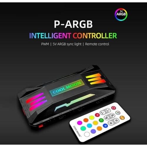 COOLMOON RGB Remote Controller 4Pin PWM 3Pin ARGB interface Wireless Remote Control Chassis Radiator