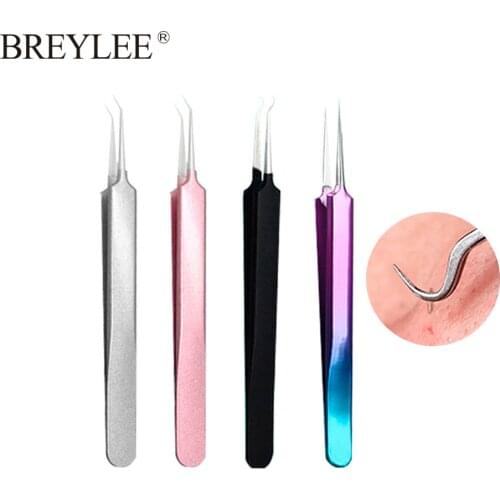 BREYLEE Acne Removal Needle Remover Blackhead Acne Blemish Pimple Pore Cleanser Facial Stainless Steel Skin Care Tools 3pcs