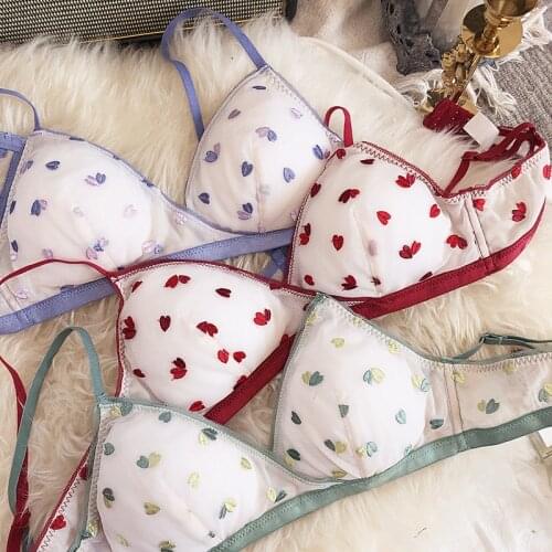 Women Lace Bra Sets Seamless Underwear Backless Vest Sexy Panties Padded Ultrathin Bralette Female Lingerie Briefs Intimates