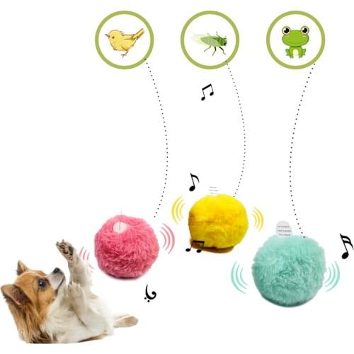 Animal Simulated Sound Dog Ball Toys for Small Dogs Pet Electirc Interactive Plush Dog Toys Fleece Puppy Toys Chihuahua Toys