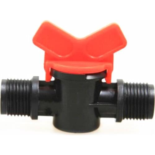 1/4" 3/8" 1/2" 3/4" 1" BSP Male Thread Two Way Plastic Ball Valve Aquarium Garden Micro Irrigation Connector