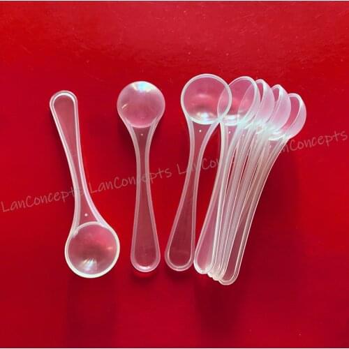 2.5ml Plastic Measuring Scoop 1.2g PP Spoon 1.2 gram Measure Spoons - clear 200pcs/lot free shipping
