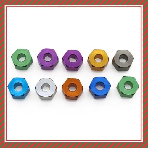 4 pcs Alloy wheel hex hub adapter with pins for rc hobby model car 1:10 HPI Venture FJ Cruiser crawler upgraded parts