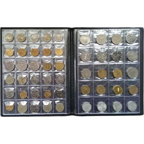 250 Pieces Coins Storage Book Commemorative Coin Collection Album Holders Collection Volume Folder Hold Multi-Color Empty Coin