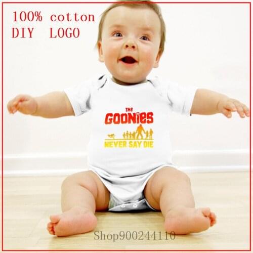 The Goonies never say die Bodysuit baby Newborn Babies Boys Girls Body Infant Short Sleeve Bodysuits Summer Unisex Baby Clothes