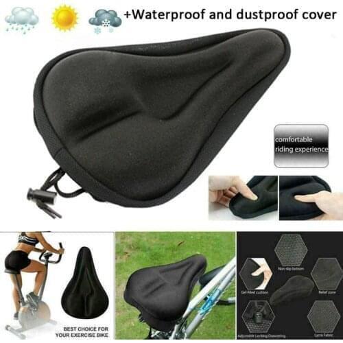 Bike Bicycle Saddle Covers 3D Silicone Gel Pad Soft Thick Cycling Seat Cushion Thickened Mountain Bike Saddle Seat Bicycle Parts