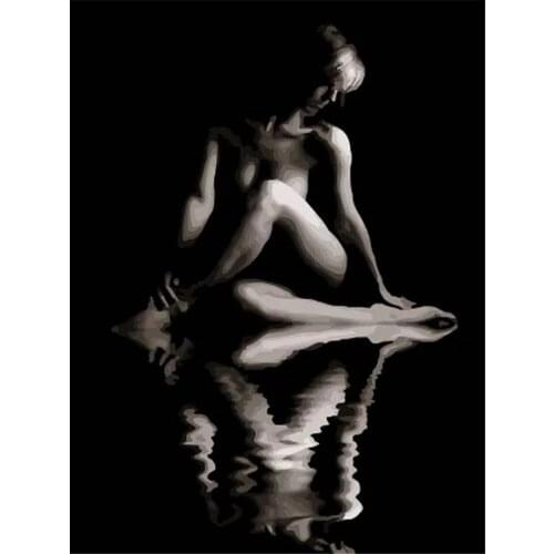 Colorful Women Calligraphy DIY Cross Stitch Embroidery 11CT Kits Needlework Craft Set Printed Canvas Cotton Dropshipping