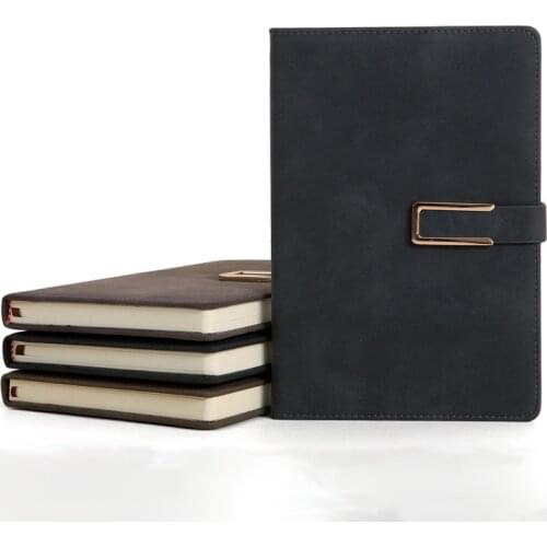 Business Leather Diary Notebook A6 A5 PU Travelers Journal Thicken School Office Meeting Record Notepad Handbook Stationery Gift