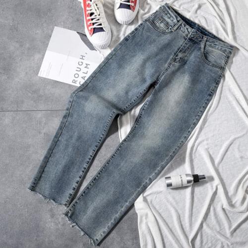 Loose Vintage Straight High Waist Jeans Women Spring Autumn Streetwear Wide Leg Denim Women Pants Casual Black Jeans Women C7561