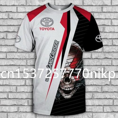 2021 New TOYOTA Land Cruiser Mens T-shirt Cotton Oversized T Shirt Harajuku Round Neck Short Sleeve Anime Casual Graphic Tshirt