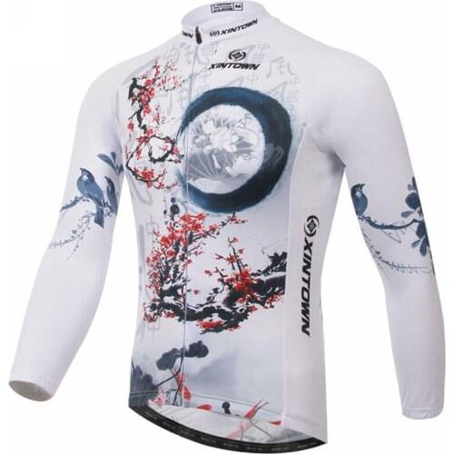 Xintown Leisure Men Cycling Jersey Tops Long Sleeve Bicycle Cycling Clothing Ropa Invierno Ciclismo Warm mtb Bike Jersey Clothes