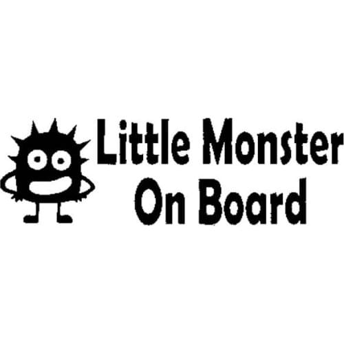 Interesting LITTLE MONSTER ON BOARD Car Stickers Motorcycle Decals KK Vinyl Cover Scratches Waterproof PVC 5.1cm X 16.5cm