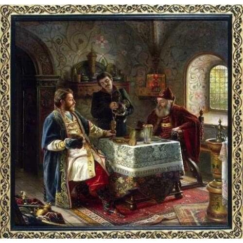 Guests From Afar, Get Together High Quality Embroidery Needlework 14CT Unprinted Cross Stitch Kits DIY Arts Handmade Home Decor