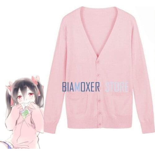Love Live LoveLive Cosplay Costumes Nico Yazawa Knitted Sweater School Girls Uniforms Colorful Long Sleeves Spring Tops