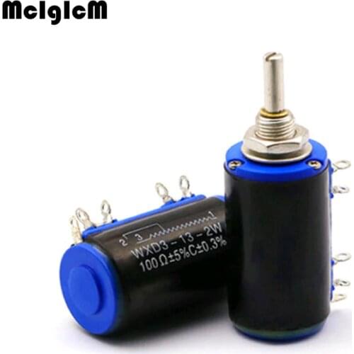 MCIGICM WXD3-13-2W 100 200 220 470 680 Ohm 1K 2.2K 3.3K 4.7K 5.6K 6.8K 10K 22K 33K 47K 100K Ohm Wirewound Potentiometer