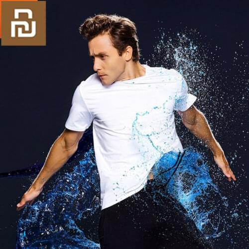 Xiaomi Supield Black Technology T-Shirt Male Short Sleeve Hydrophobic Waterproof Antifouling Quick Dry Half Sleeve Couple Shirts