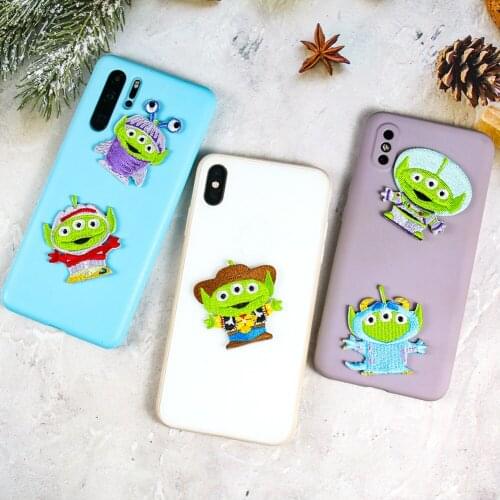 New Three Eyed Alien Applique Iron on Patches on Clothes Heat-adhesive Embroidered Patches for Clothing Accessories Dropshipping