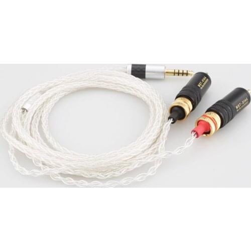 New 8Cores 100% Pure Silver Audio Upgrade Cable Replacement for Digital Audio Player NW-WM1A, NW-WM1Z to 2RCA Male Plug