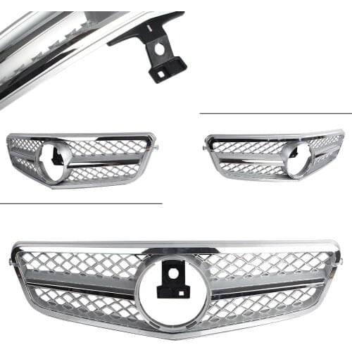 Car Front Grille 1-Pin Grill For Mercedes Benz W204 C-Class C180 C200 C260 C63 2007 2008 2009 2010 2011 2012 2013 2014 ABS