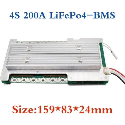 3.2V 4S 60A 100A 200A LiFePO4 lithium battery balance protection board BMS 12.8V high current UPS inverter energy storage