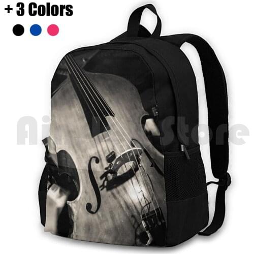 Double Bass Outdoor Hiking Backpack Waterproof Camping Travel Jazz Charts Music Sheet Bass Quartet Big Band Rhythm Swing