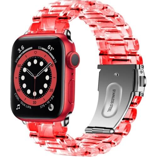 For apple watch 6 band series 5 4 3 se strap 44mm 40mm 42mm 38mm Bracelet for apple watch se iwatch bands transparent correa