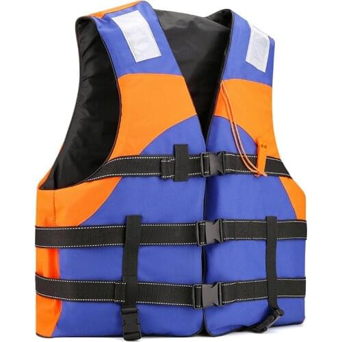 Adult Life Vest Jacket Polyester Swimming Boating Ski Surfing Survival Drifting Life Vest with Whistle Water Sports Man Jacket