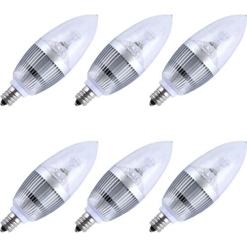 10XLED candle light E12 9W dimmable 110V 220V Led bulb lamp cool white / warm white spotlight LED LIGHTIG Silver/Golden