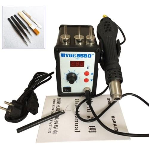 Hot Air Gun Desoldering Rework SMD Station kit Digital Display Temperature Anti-static For Mobile Phone Repair Tools Uyue 858D