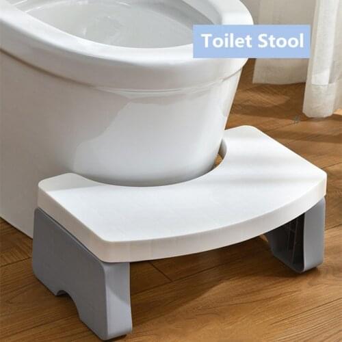 U-Shaped Non-Slip Squatting Toilet Stool Convenient Home Bathroom Helper Plastic Durable Assistant Foot Seat For Kids Elder