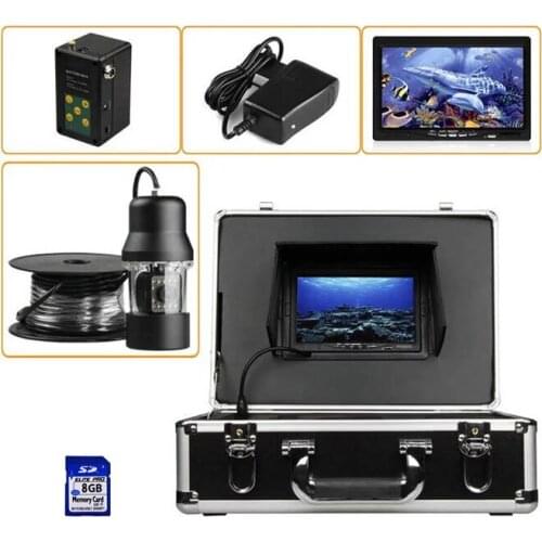 50M Boat Fish Video Camera Underwater Fishing Video Visual Camera 7" TFT Screen 360 Degree Wide View With DVR Function