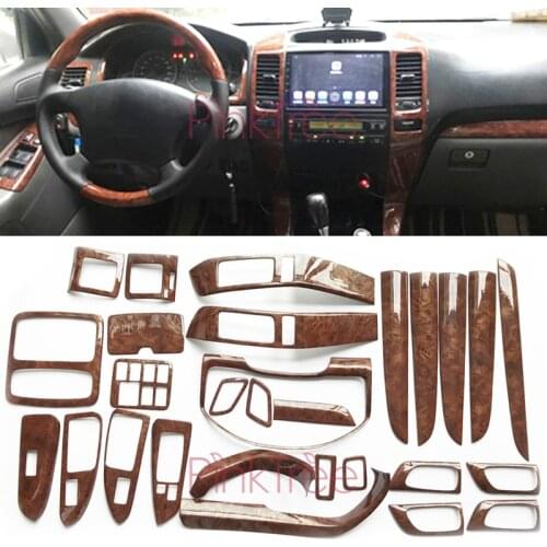 Interior Wooden Color Moulding Trim Panel Cover Car Styling 2003-2009 For Toyota Land Cruiser 120 Prado FJ120 Accessories