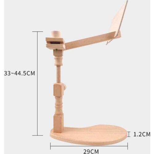 Rotary Wood Cross-stitch Rack Embroidery Lap Stand Frame Hoop Wooden Holders