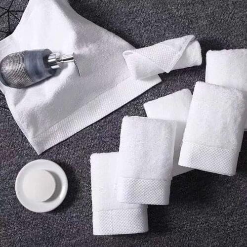 1PC Cotton Towels Home Kitchen Hand Towel Hotel Bathroom White Face Towel 35x35/35x75/40x80cm