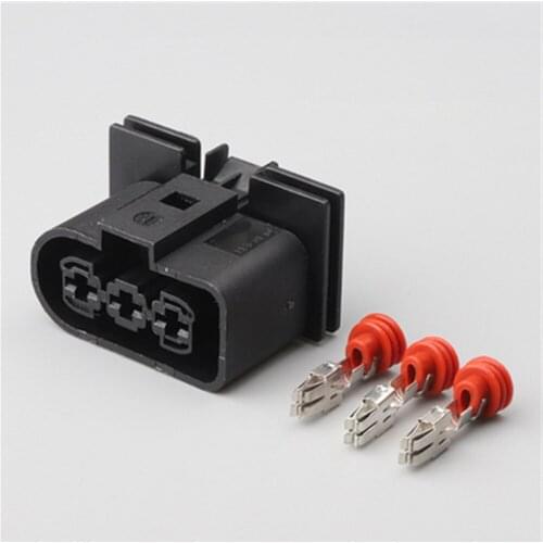 2/5/10/20/50/100sets 3pin VW 6.3series Auto sensor plug wire electric harness cable connector waterproof plug 1J0906233