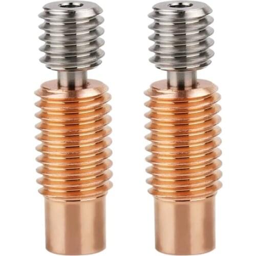 2Pcs V6 Titanium Alloy Bi-Metal Heatbreak For E3D V6 HOTEND Heater Block For Prusa I3 MK3 Break 1.75MM